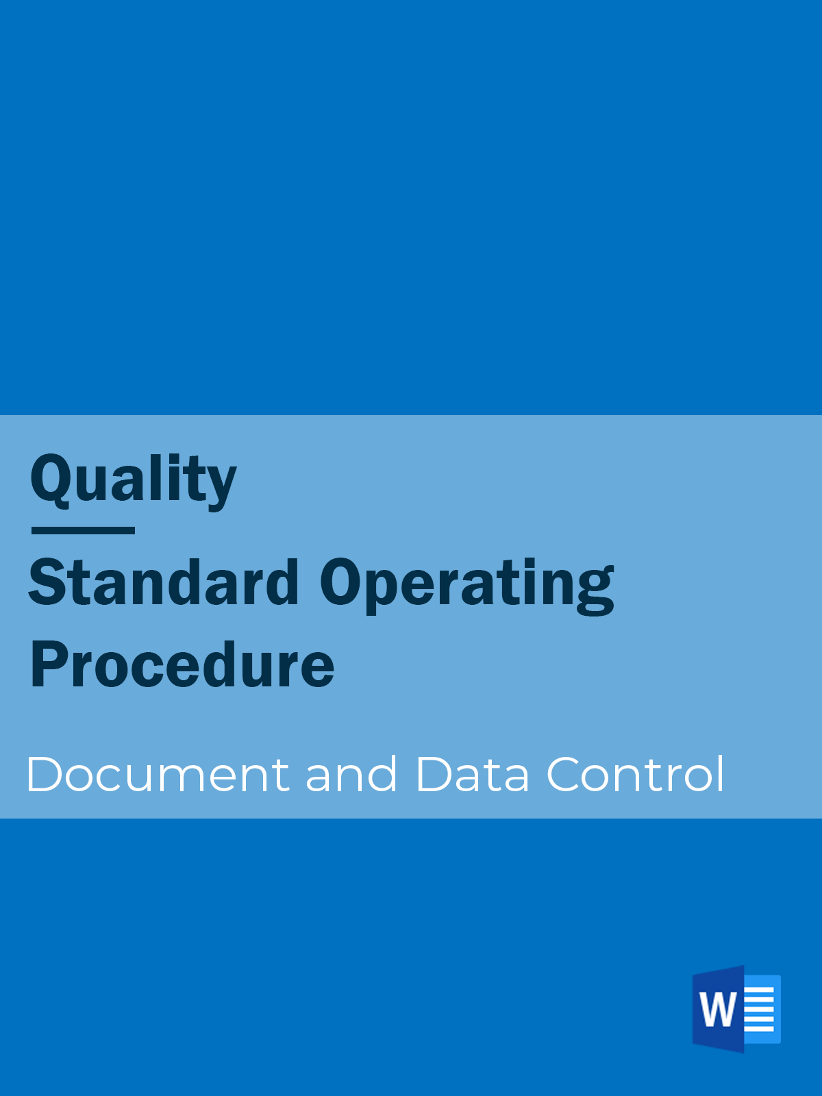 Quality - SOP - Document and Data Control