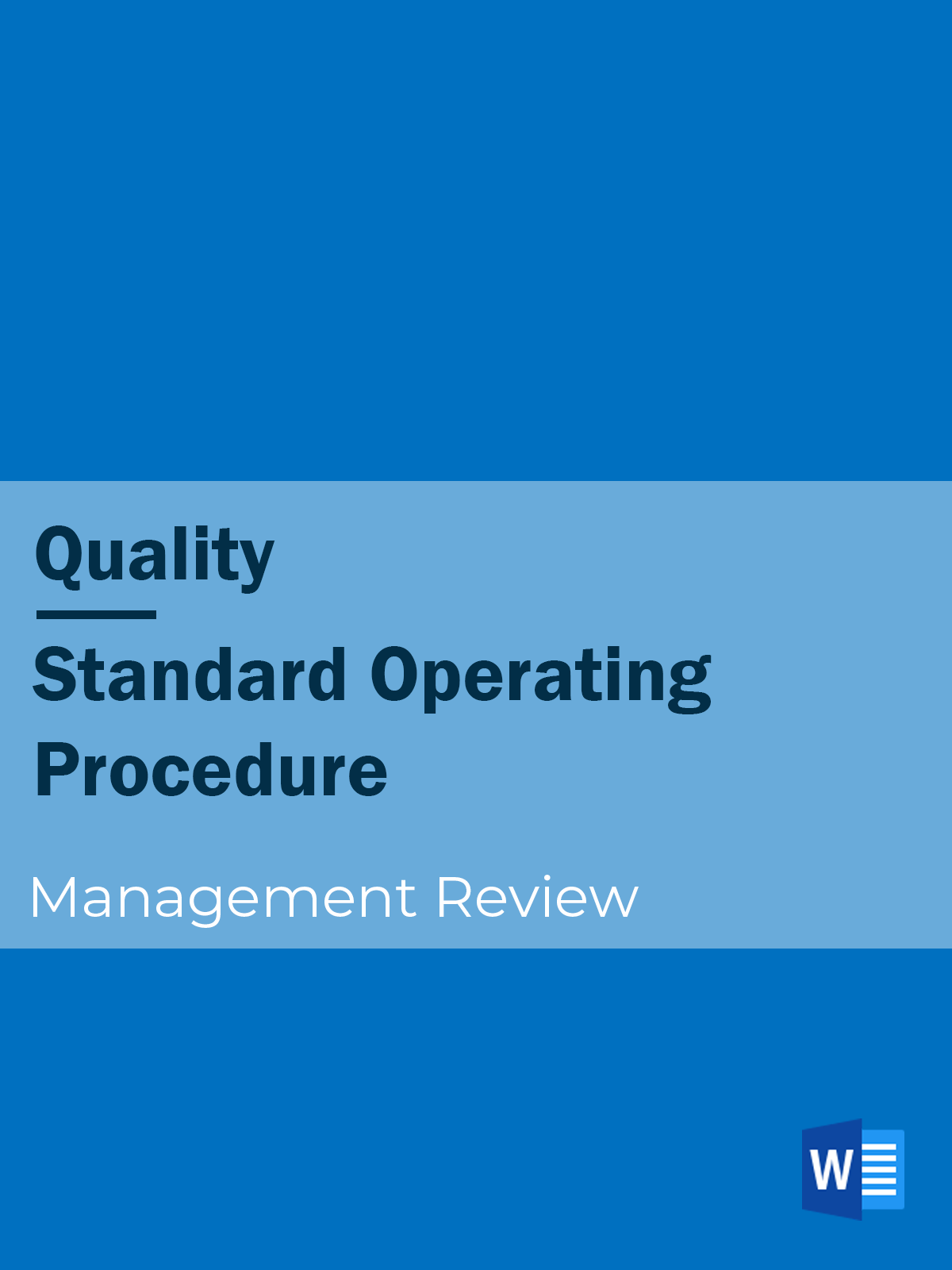 Quality - SOP - Management Review