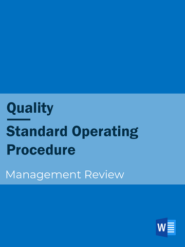 Quality - SOP - Management Review