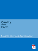 Quality - Form - Master Services Agreement Template-1