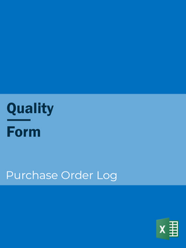 Quality - Form - Purchase Order Log