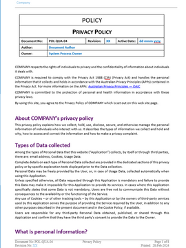 Quality - Policy - Privacy Policy - 0