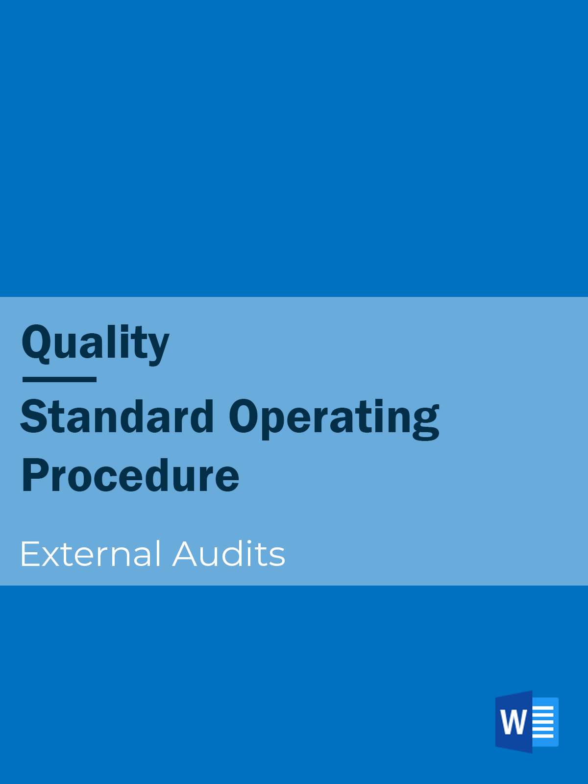 Quality - SOP - External Audits