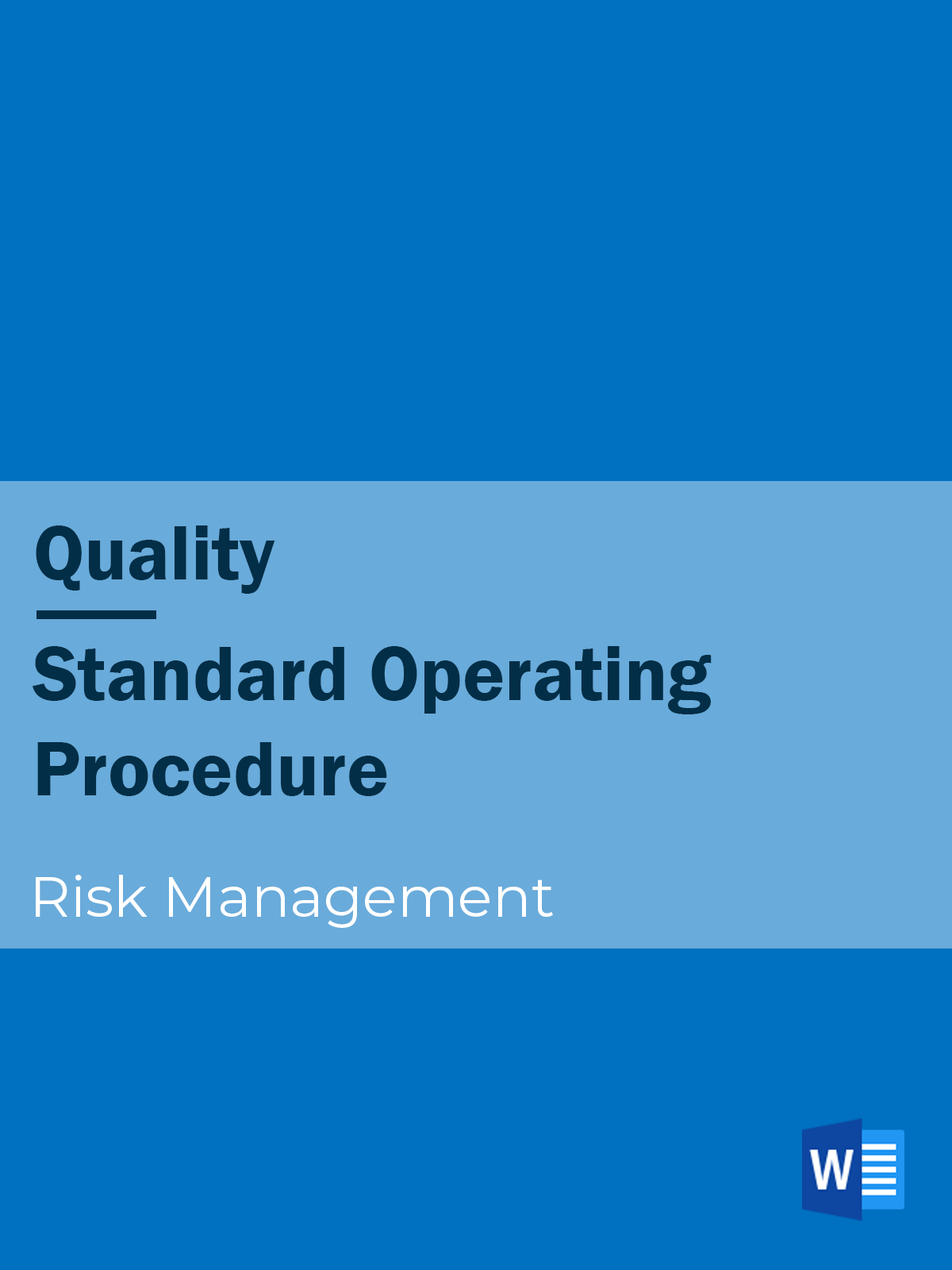 Quality - SOP - Risk Management