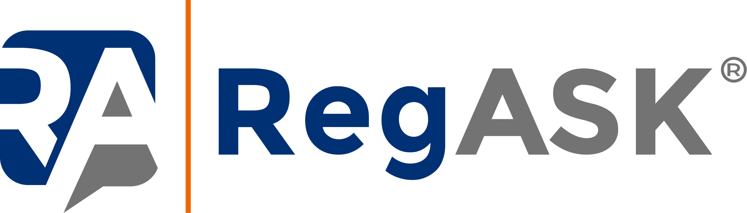 Regask logo dark blue